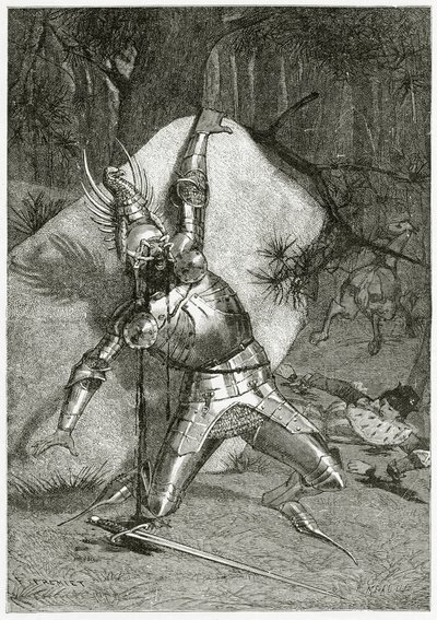 Tiphaine Blinded by His Bronze Eagle by Emmanuel Fremiet